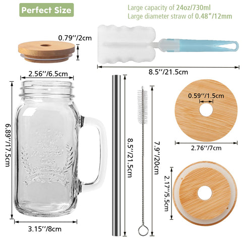 Yirilan stainless steel straws for easy cleaning and reusable sipping with mason jars.