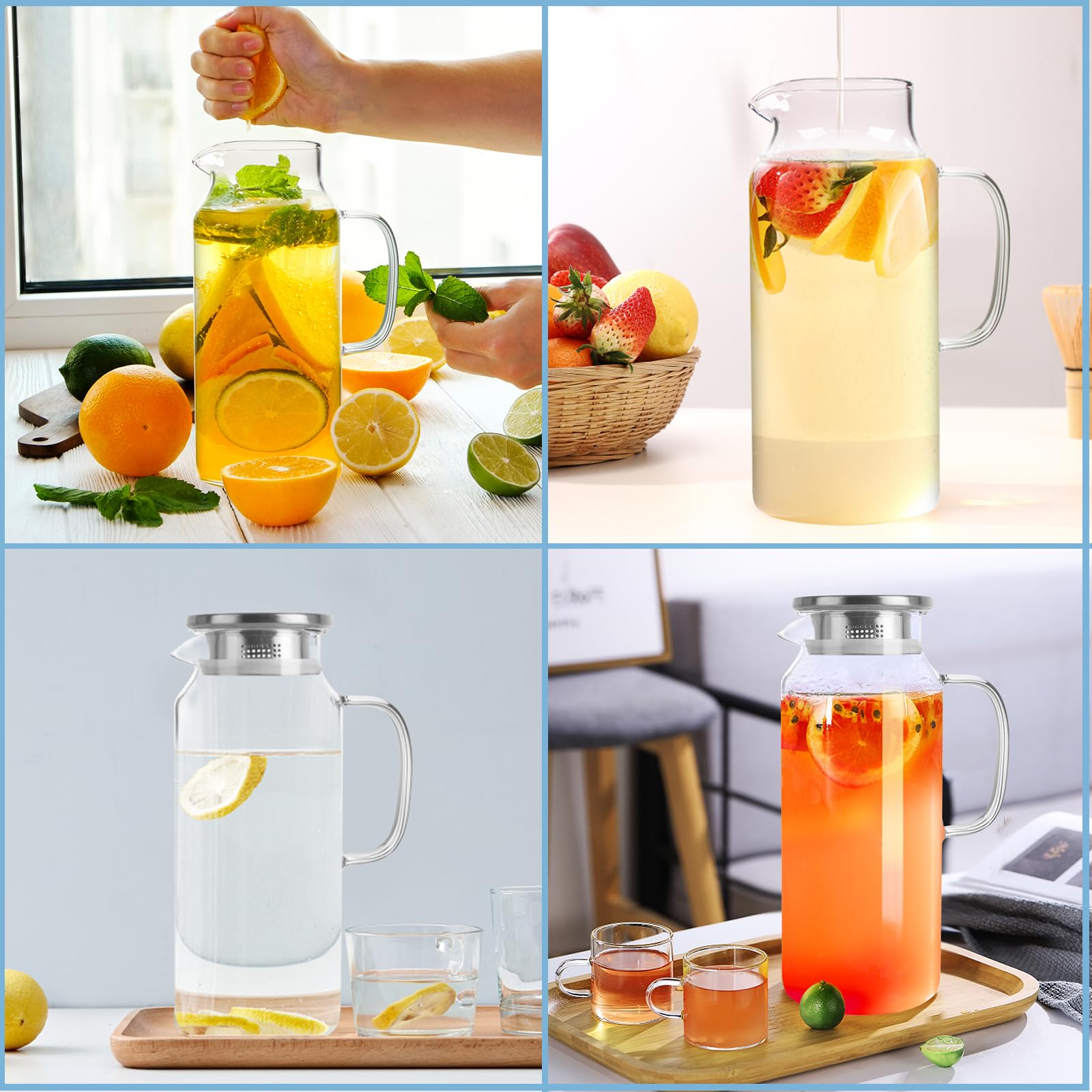 Yirilan water carafe ideal for iced tea and infused water.