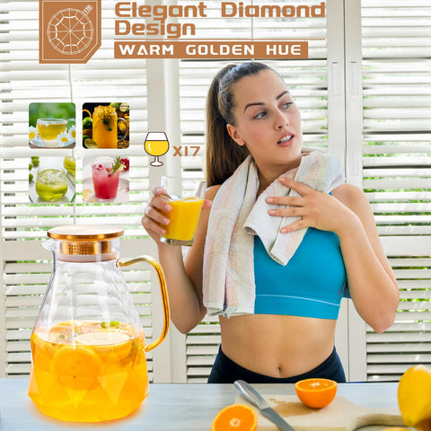 Yirilan Wide Handle Pitcher provides a comfortable grip when pouring.
