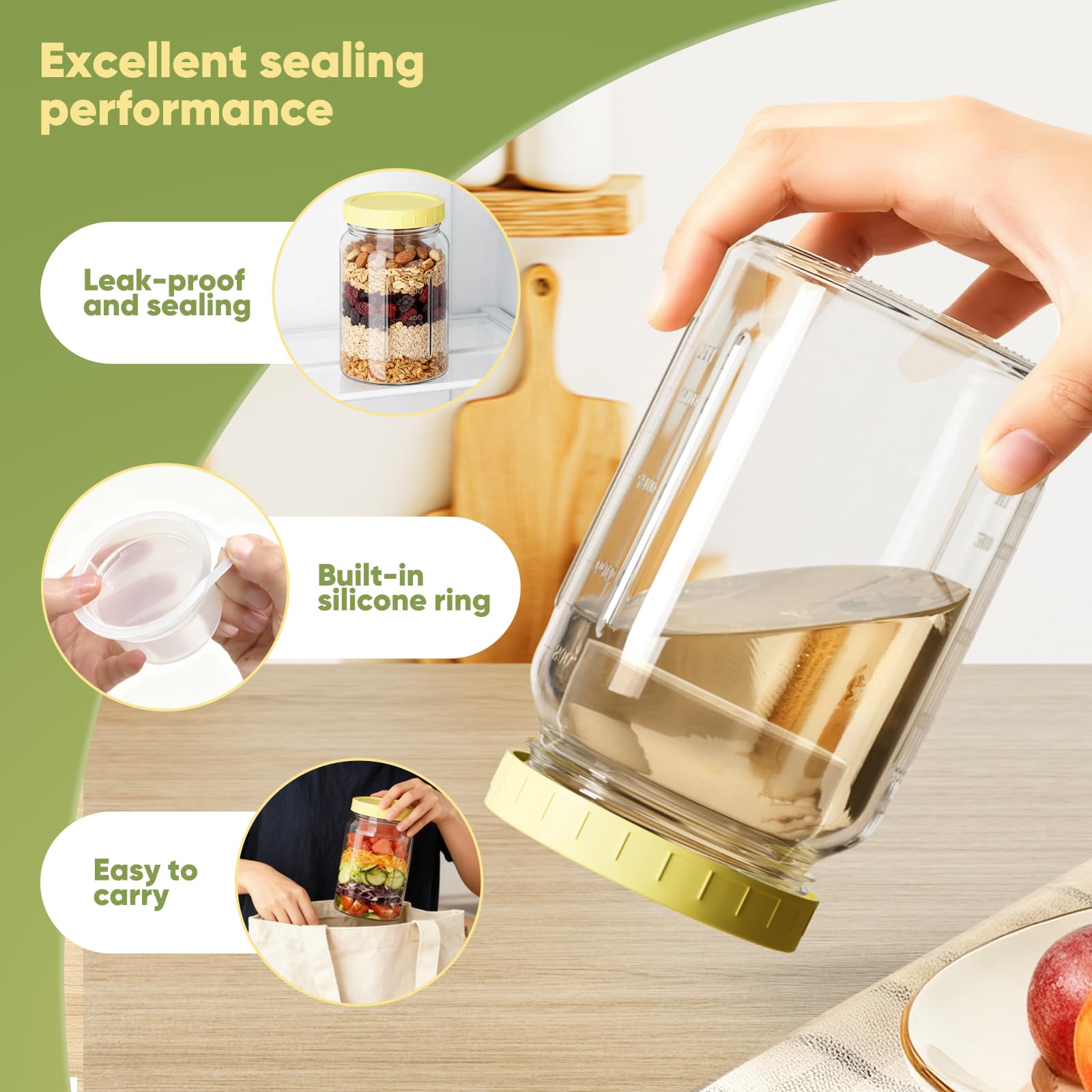 Yirilan wide-mouth design allows easy layering and quick cleaning
