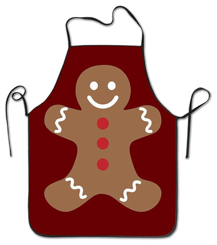 YISHOW gingerbread-man apron protects clothes during festive cooking