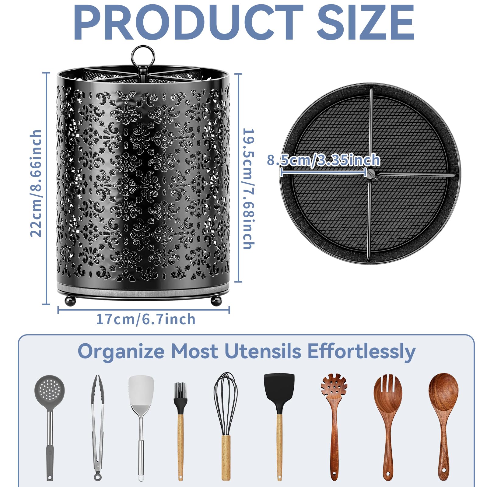 YIUKEA flower-shaped compartments keeping tools upright and breathable