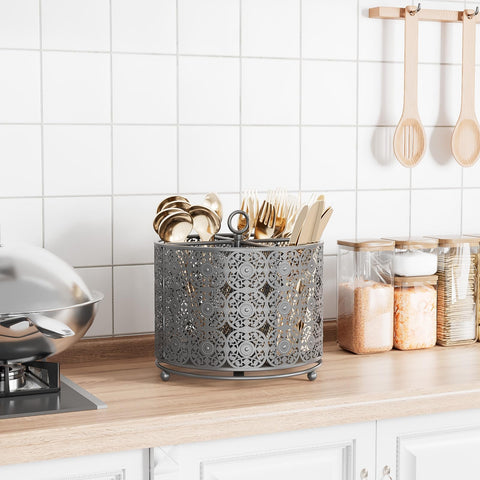 YIUKEA higher-raised caddy elevates items for stability and reach.