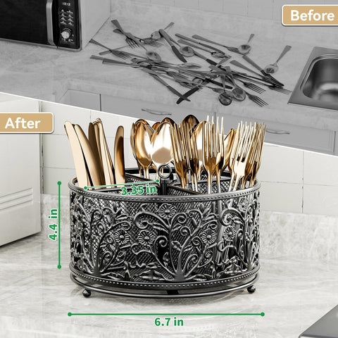 YIUKEA multifunctional utensil caddy can double as a pen or makeup brush holder.