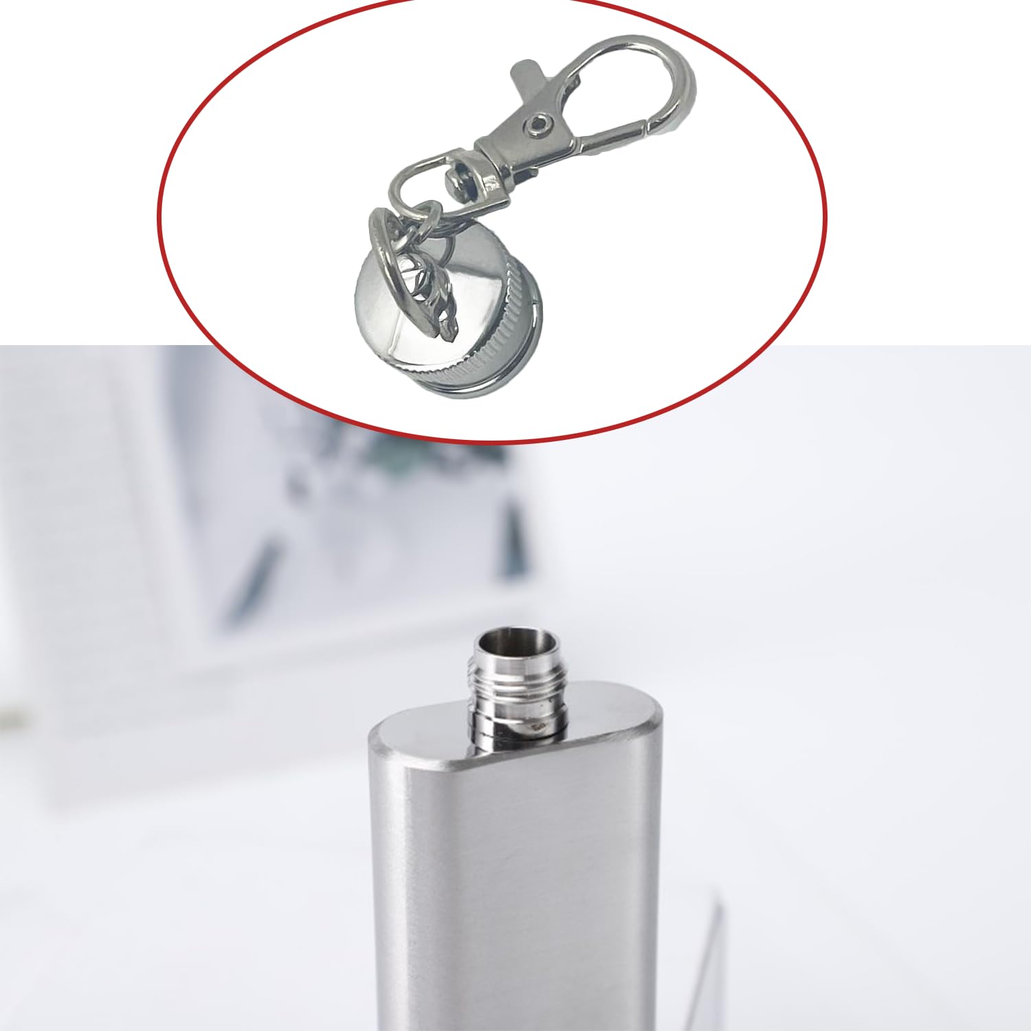 YIUWLMN stainless steel pocket flask offers durable, rust-free portability.