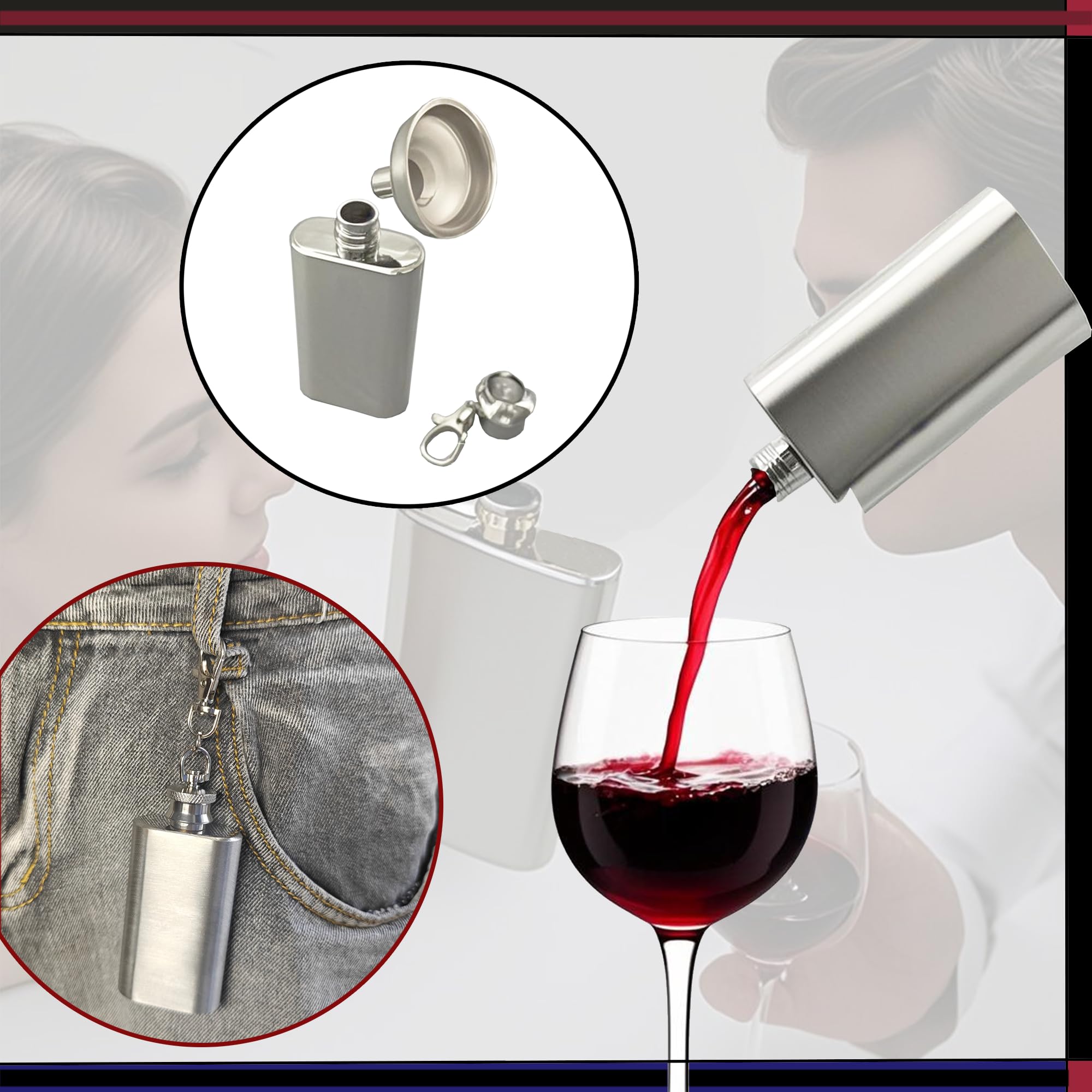 YIUWLMN wine bottle keychain keeps beverages handy on the go.