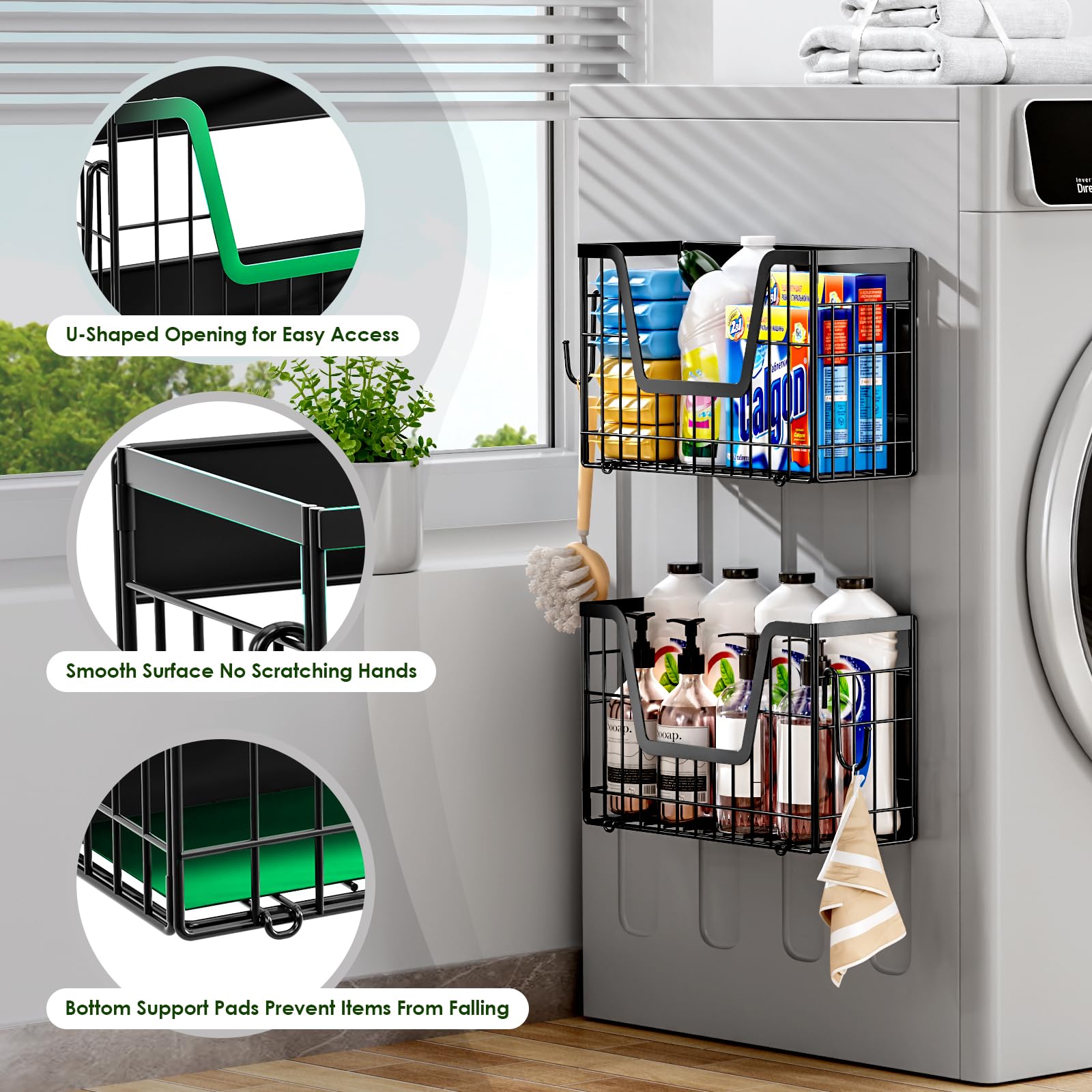YIWANFW fridge organizer spice shelf helps declutter and maximize space