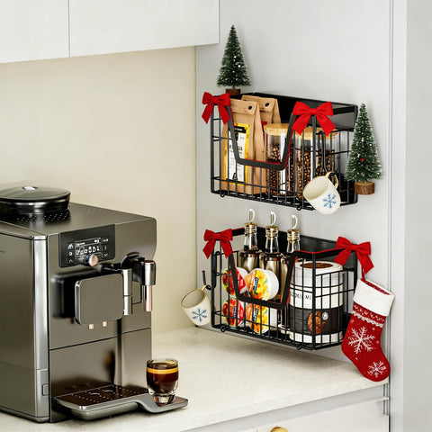 YIWANFW space-saving kitchen storage mounted on fridge side frees counter space