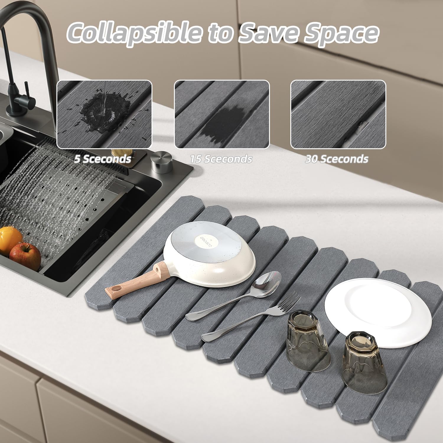 Yiwsnust diatomaceous earth material dries water quickly and effectively