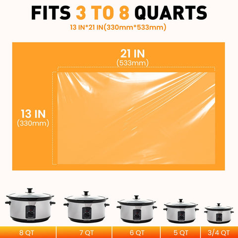 YixangDD 13x21 inch liners in a 3-8 quart pot ready to cook.