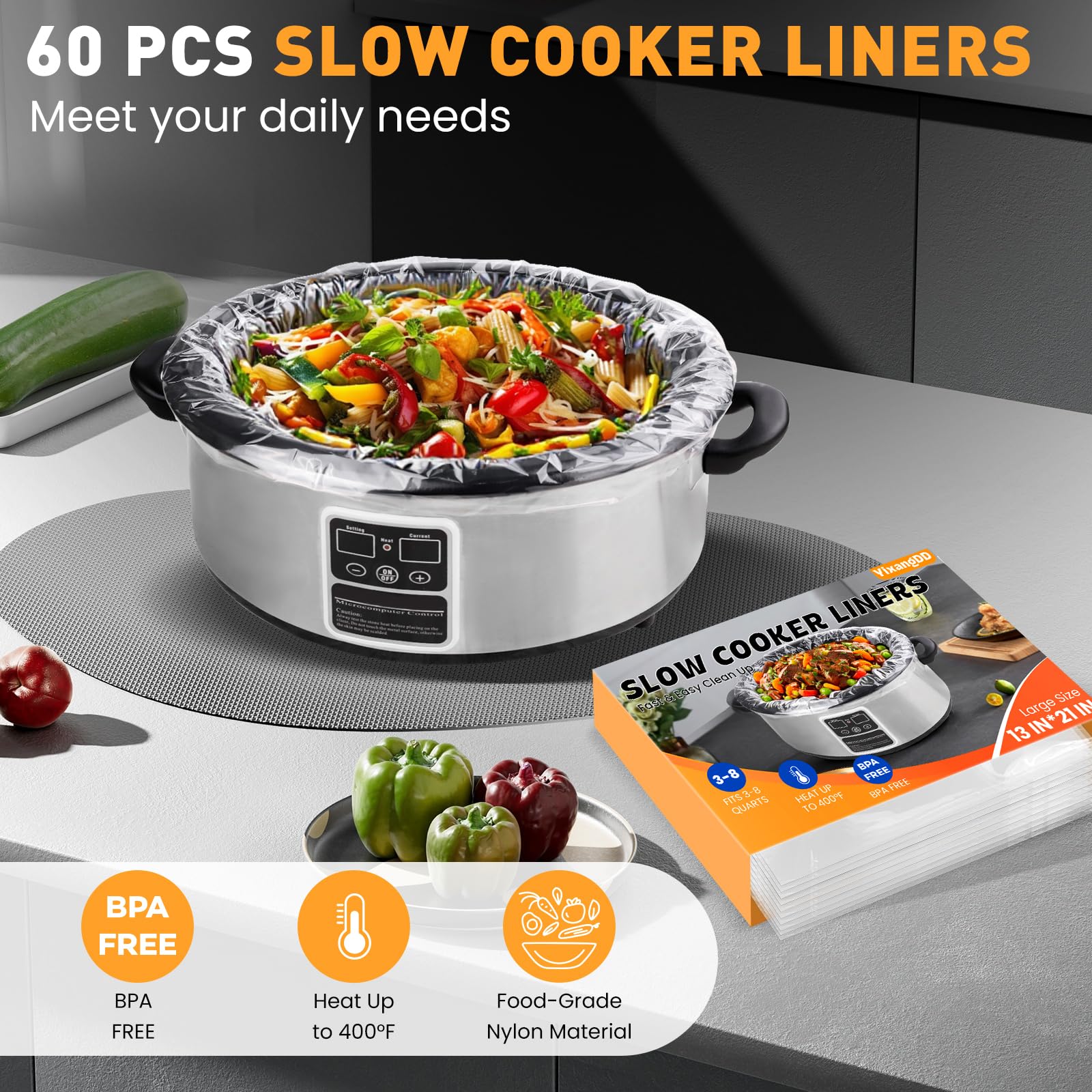 YixangDD thick nylon-blend liner protects pots from leaks during simmering.