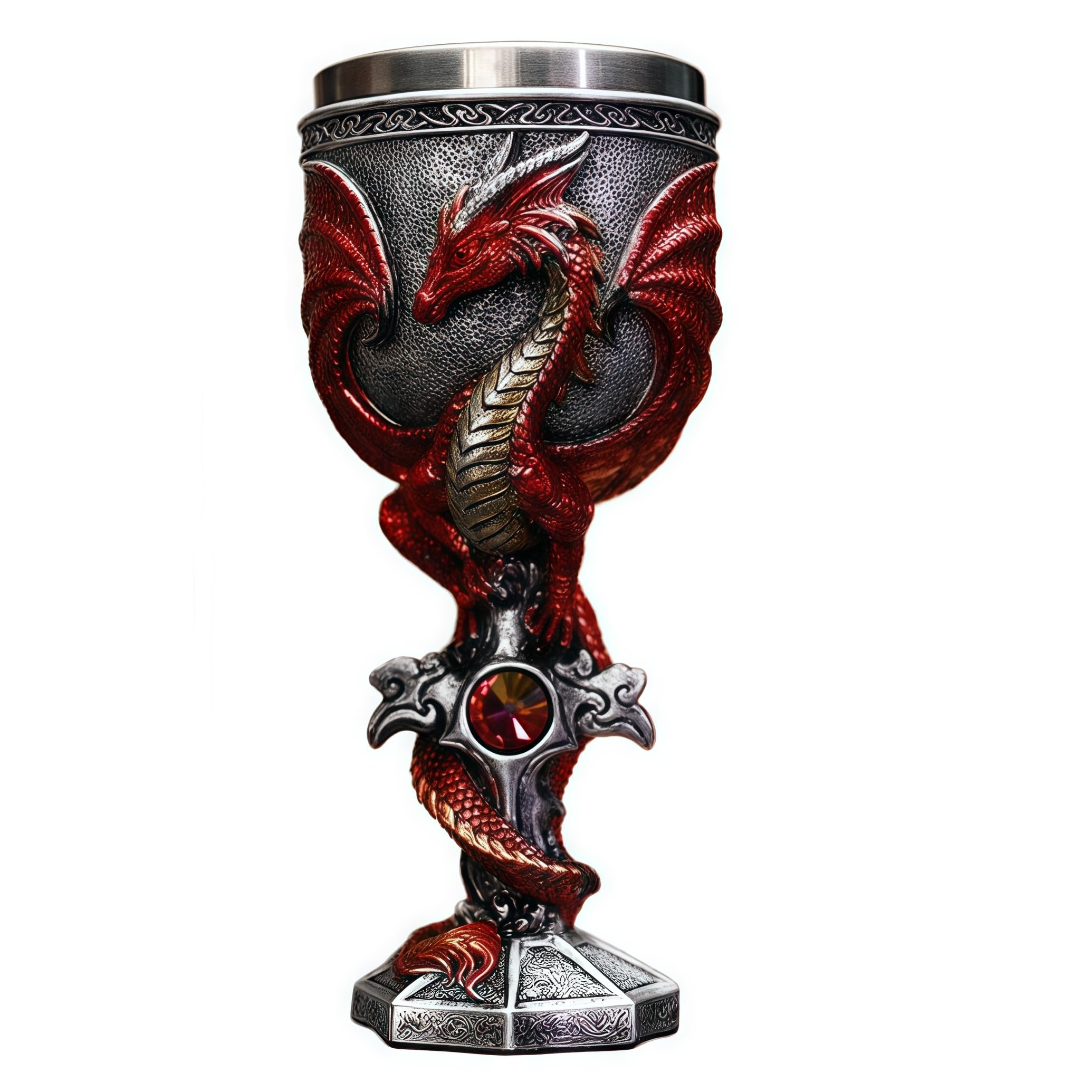 YIXINLOMYY Dragon Goblet close-up of wings for dramatic table centerpiece