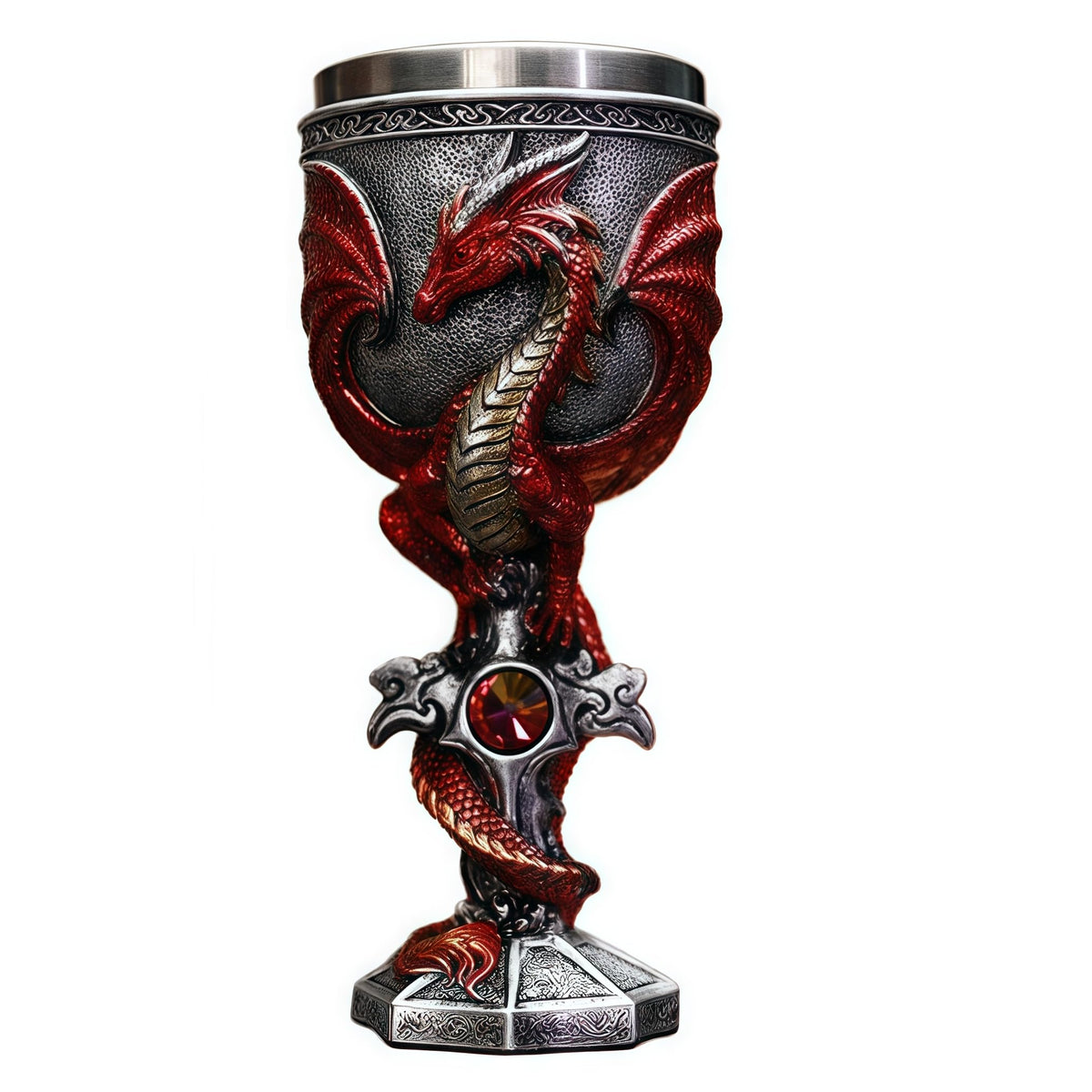 YIXINLOMYY Dragon Goblet close-up of wings for dramatic table centerpiece