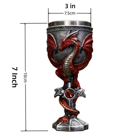 YIXINLOMYY Dragon Goblet thick rim and comfortable grip