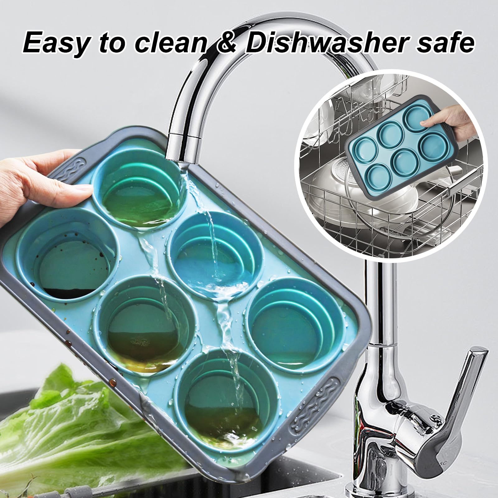 YiYeraio oven-safe, microwave-safe, freezer-safe muffin pan versatility.