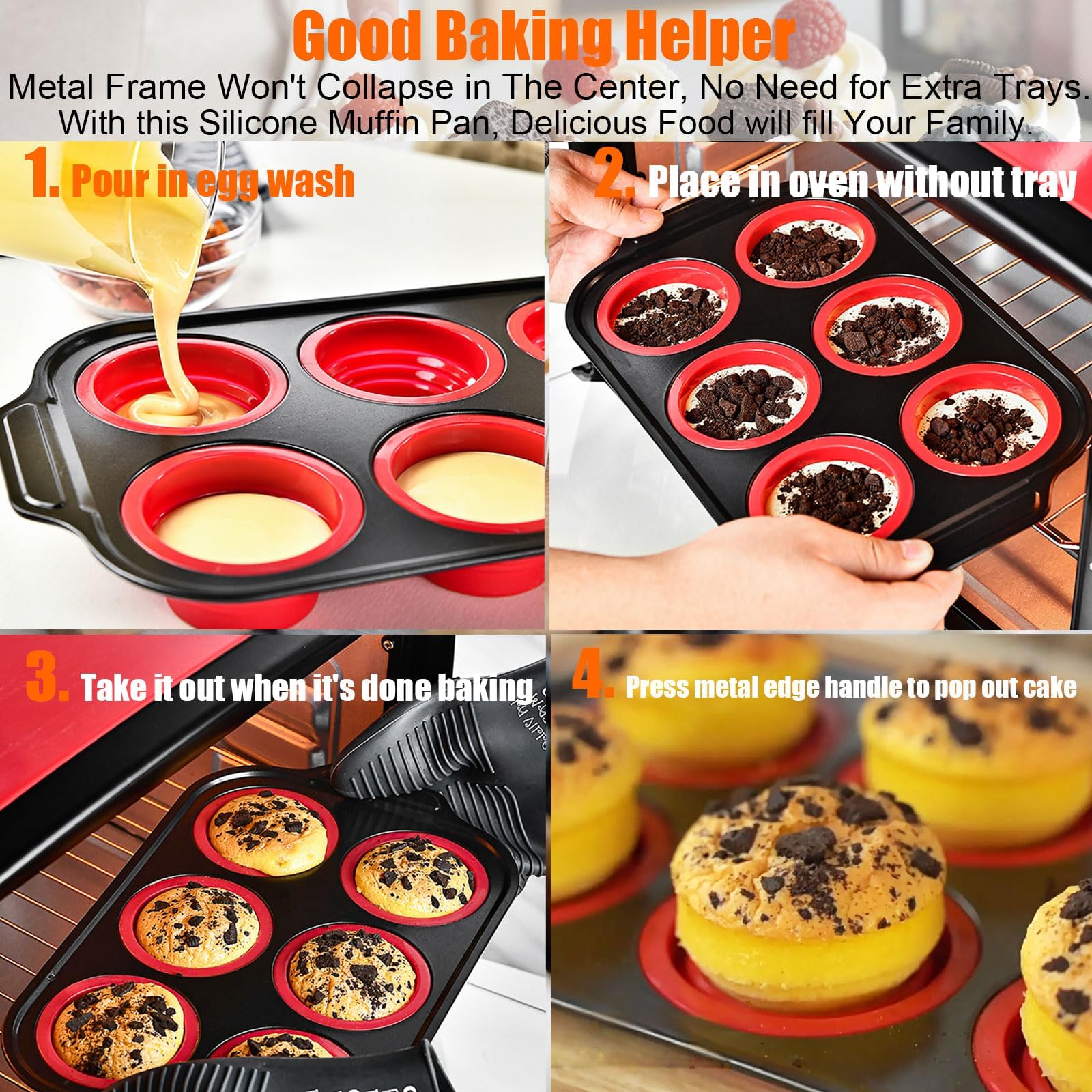 YiYeraio easy-clean silicone pan after baking for fast tidying