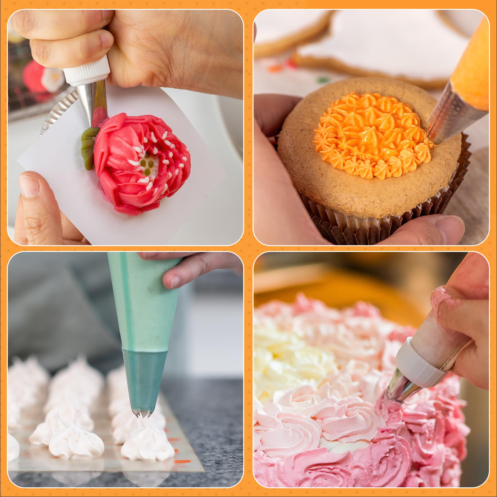 Yiyiring ABS plastic piping tip organizer offers durable, dust-free storage.