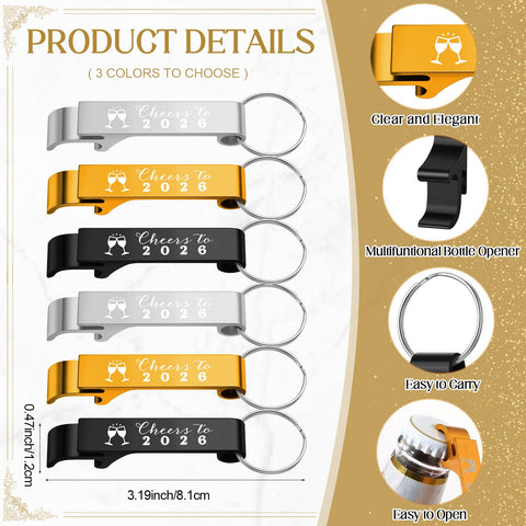 Yiyiring bottle opener keychain in black, durable for celebrations