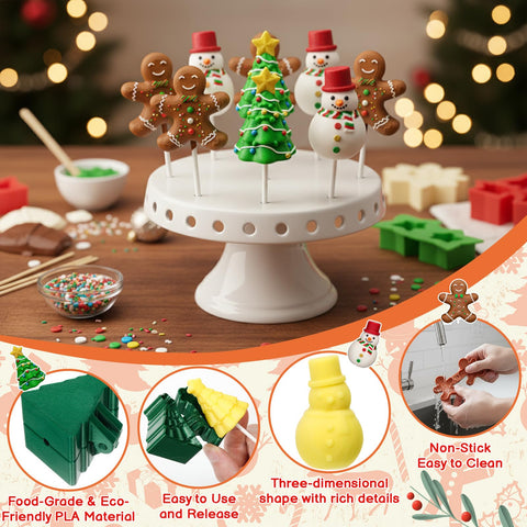 Yiyiring Cake pop pusher makes clean, even chocolate release.