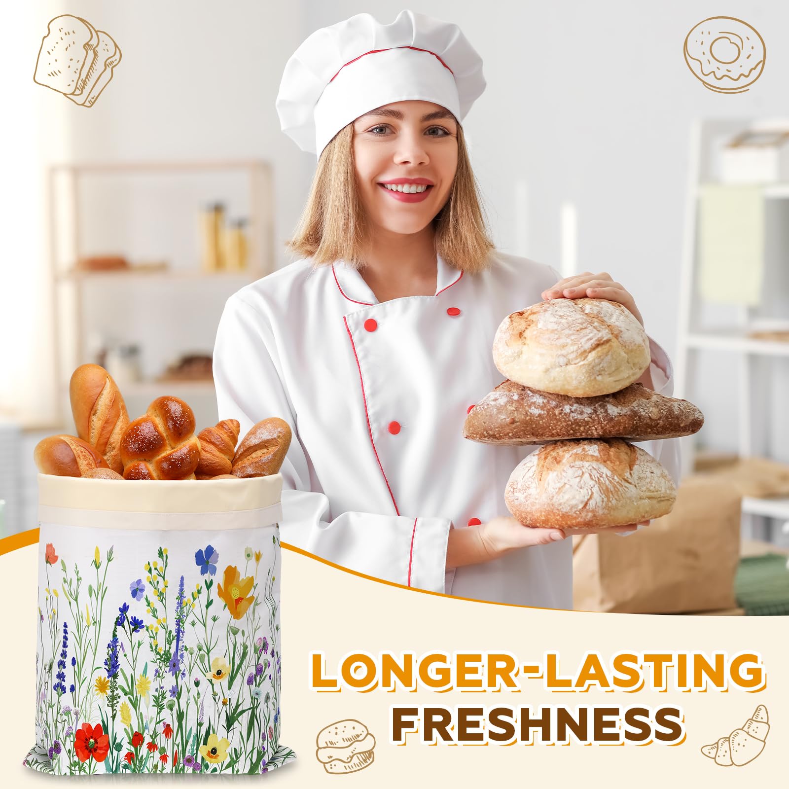 Reusable beeswax bread bags from Yiyiring reduce plastic use in kitchen storage.