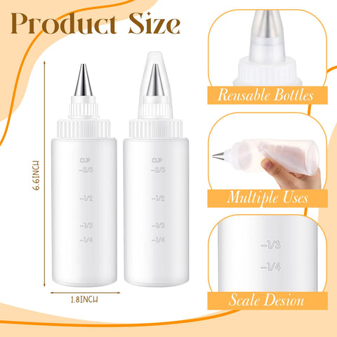 Yiyiring squeeze bottle with piping tip enables smooth frosting flow