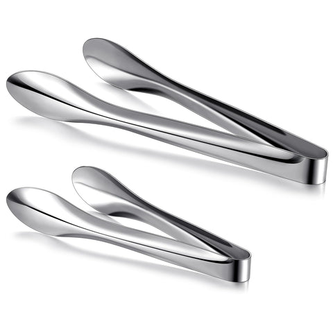 Yiyiring two-pack 12-inch tongs in polished stainless steel for versatile buffet serving