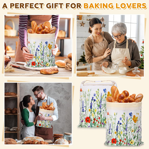 Two-pack Yiyiring beeswax bread bags, ready for bread storage and everyday use.