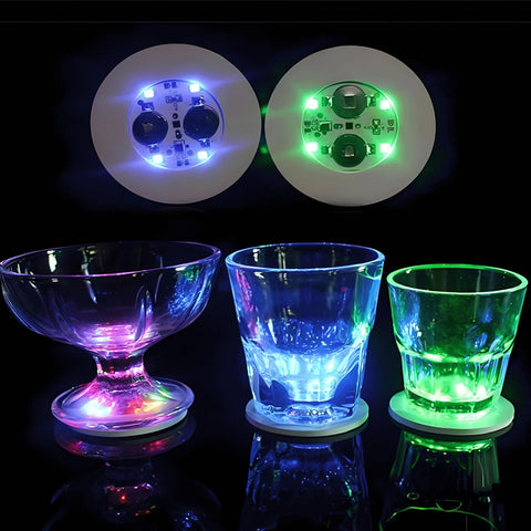Yiypepy LED coaster for outdoor dining creates festive mood under night lights.