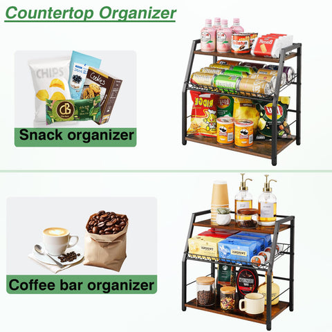 YIYYZI 3-tier front view with soda cans enables quick selection.