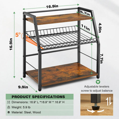 YIYYZI tea-coffee-condiments arrangement keeps morning essentials within reach.