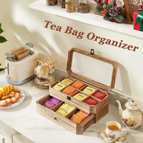YIYYZI gift-ready tea bag organizer ideal for holidays and housewarmings.