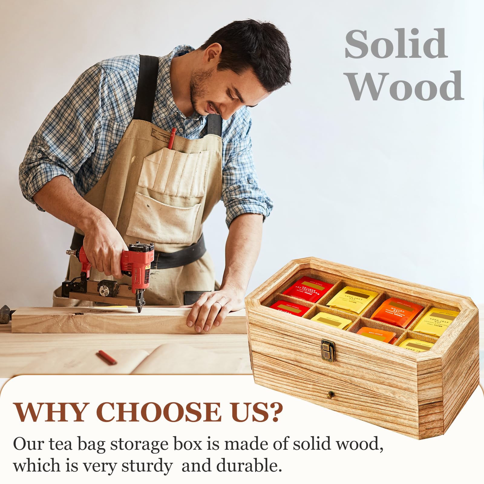 YIYYZI organizer doubles as versatile storage for herbs and spices in the kitchen.