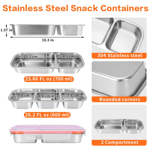 YJSLICT three-compartment lunch box showing separate compartments for flavors.
