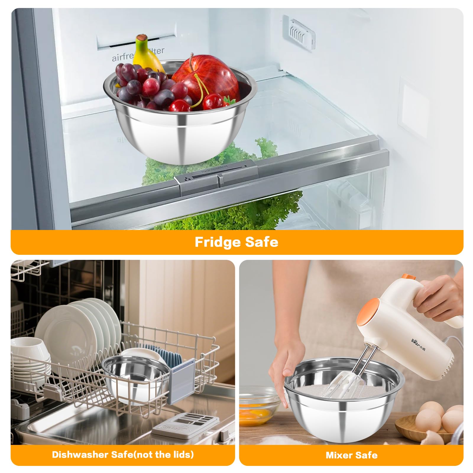 YJSLICT dishwasher-safe bowls for quick cleanup