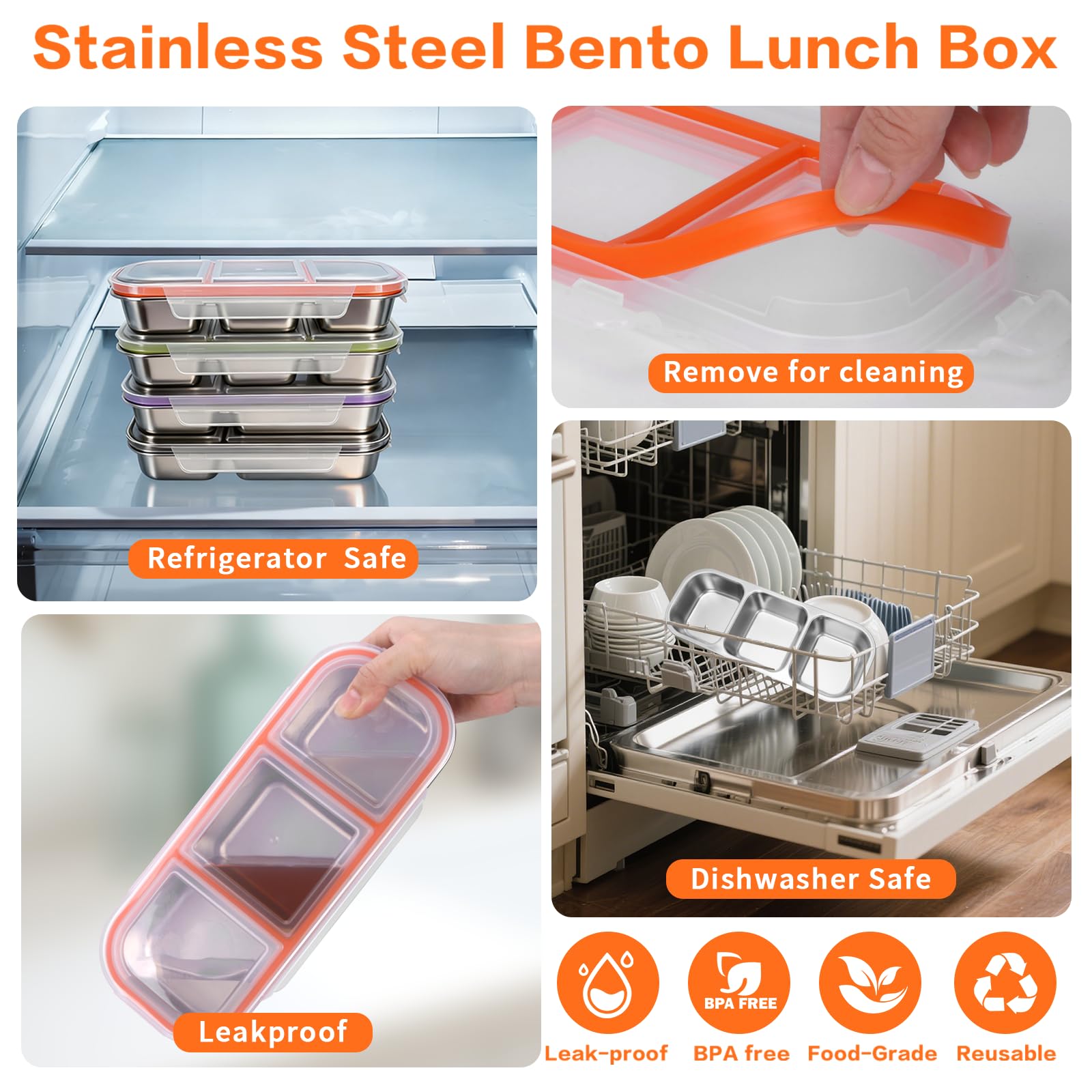 Four color options help you easily distinguish containers for meal prep.