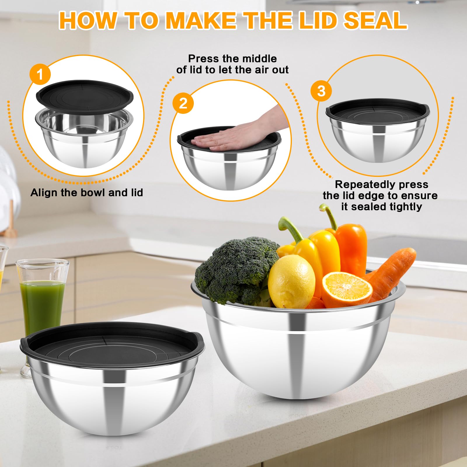 YJSLICT nesting design helps reduce kitchen clutter
