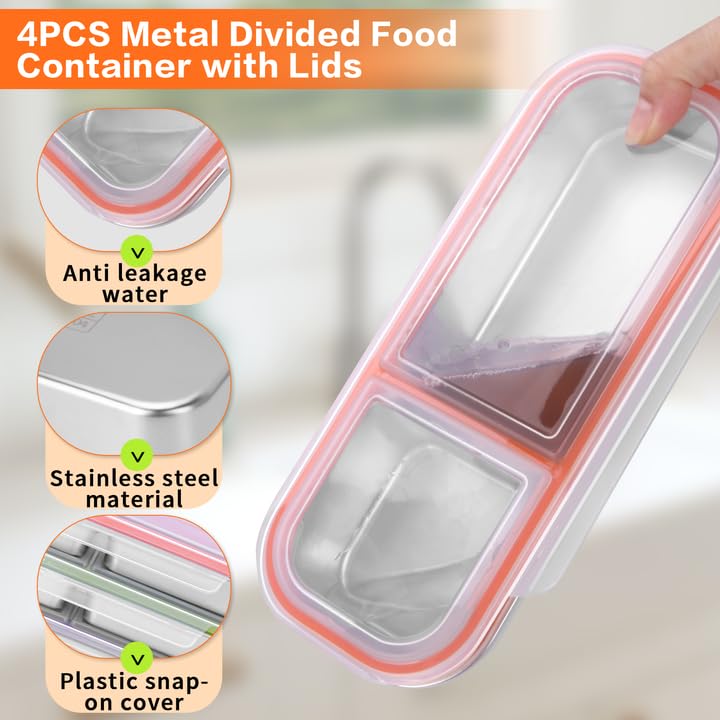 Removable silicone seals on YJSLICT lunch box for easy cleaning.