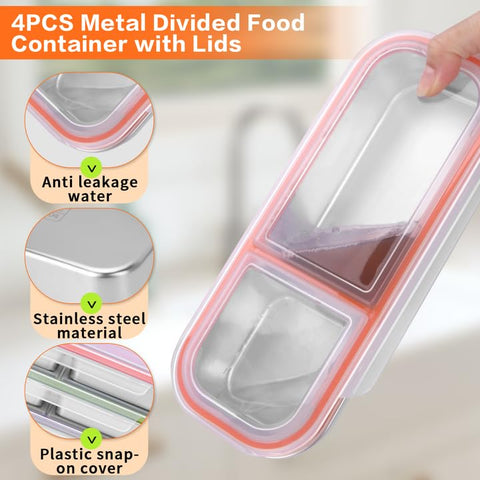 Removable silicone seals on YJSLICT lunch box for easy cleaning.