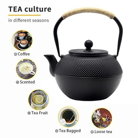 YJX enameled interior teapot preserves tea flavors while simplifying cleaning