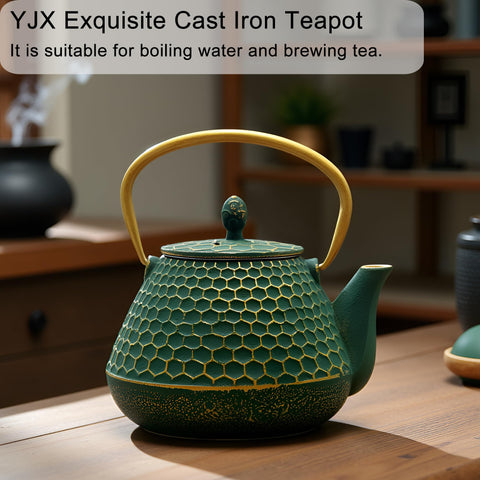 YJX tea kettle enamel interior preserves flavor and eases cleaning