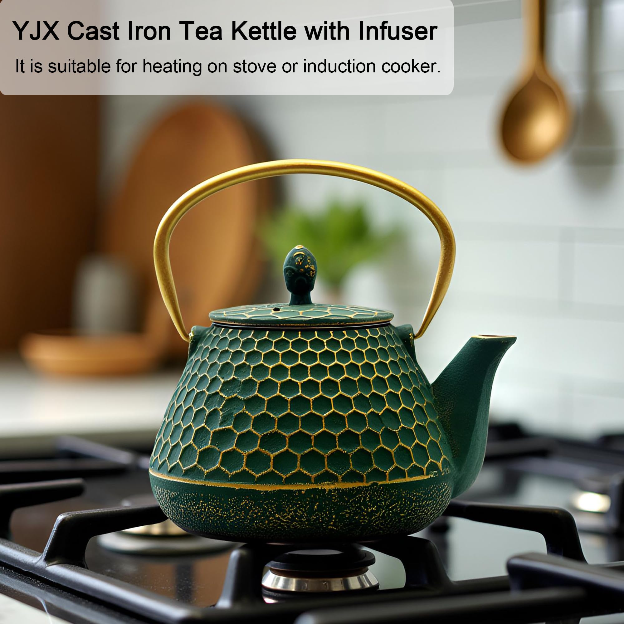 YJX cast iron kettle offers long heat retention