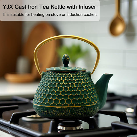 YJX cast iron kettle offers long heat retention