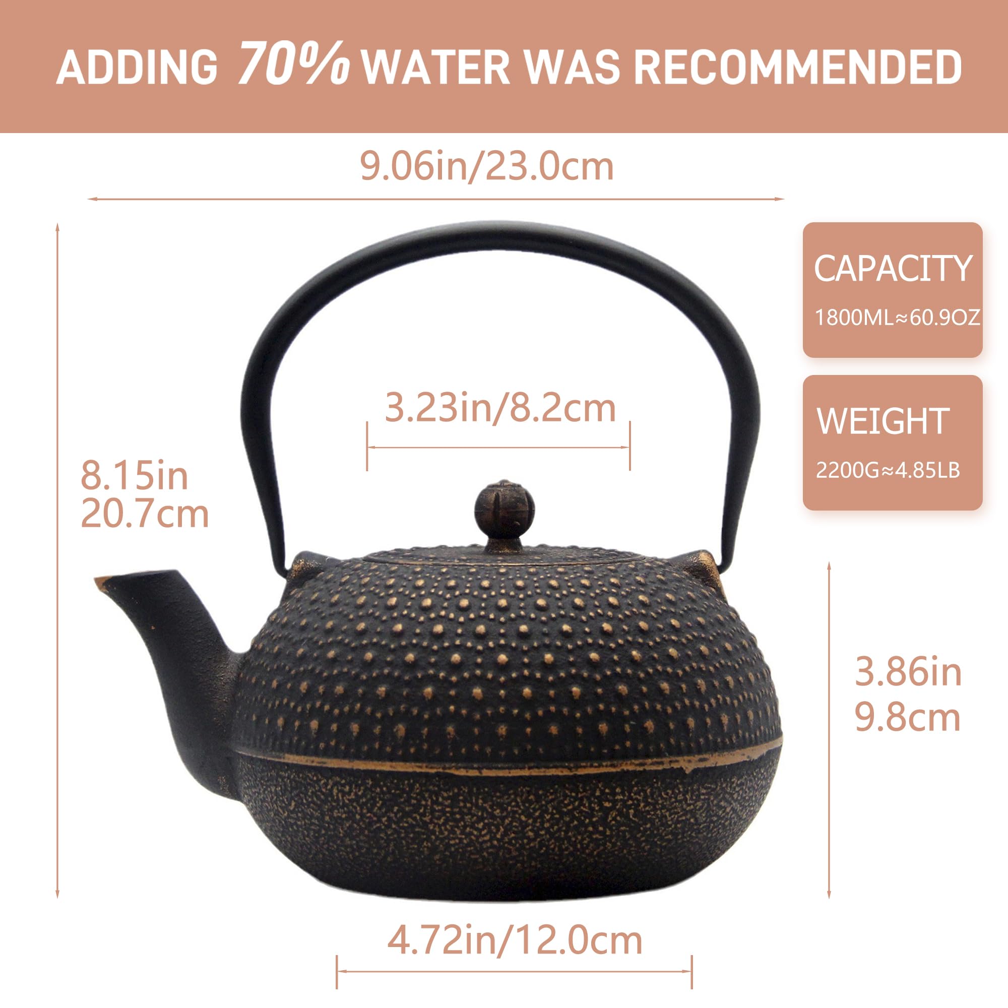 YJX enamel interior preserves flavor and eases cleaning
