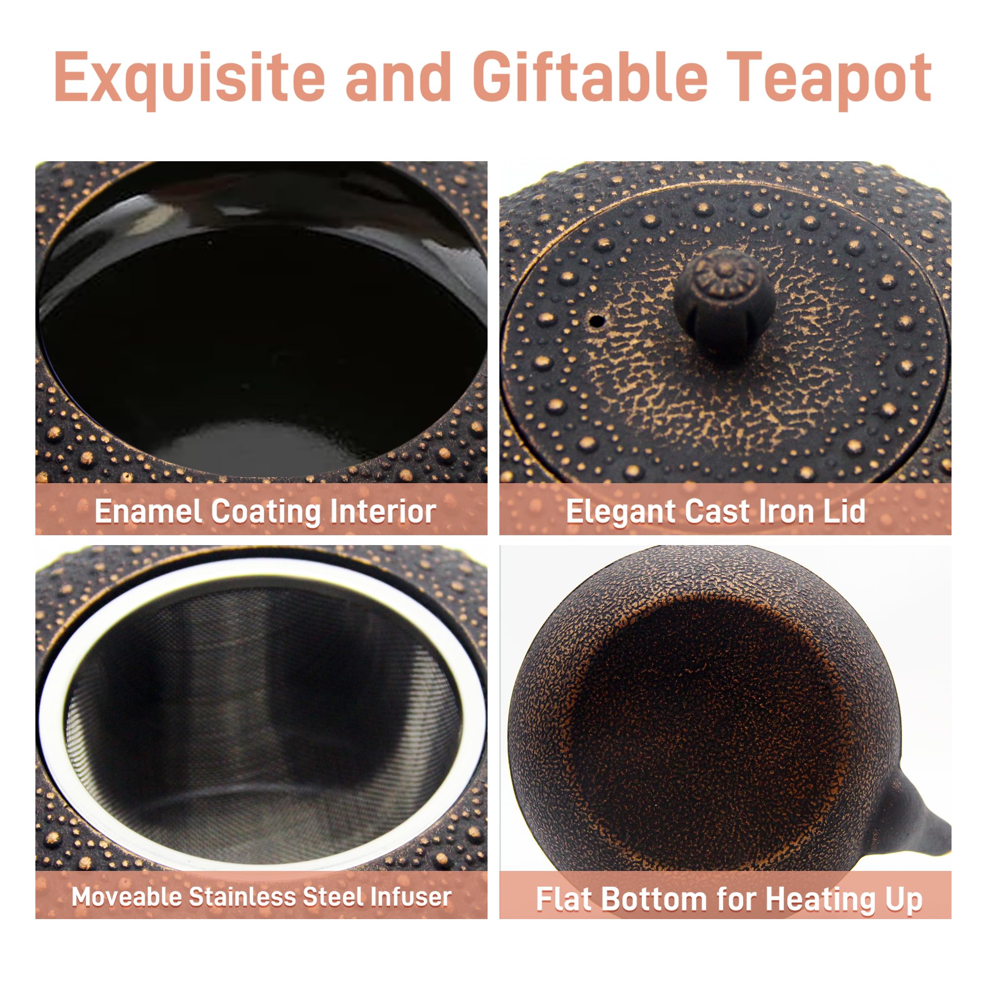 YJX interior with stainless steel infuser for loose tea brewing