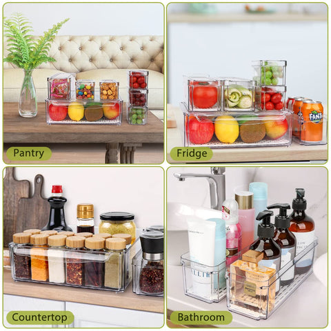 YKIOKE clear lids protect contents while reducing fridge dust