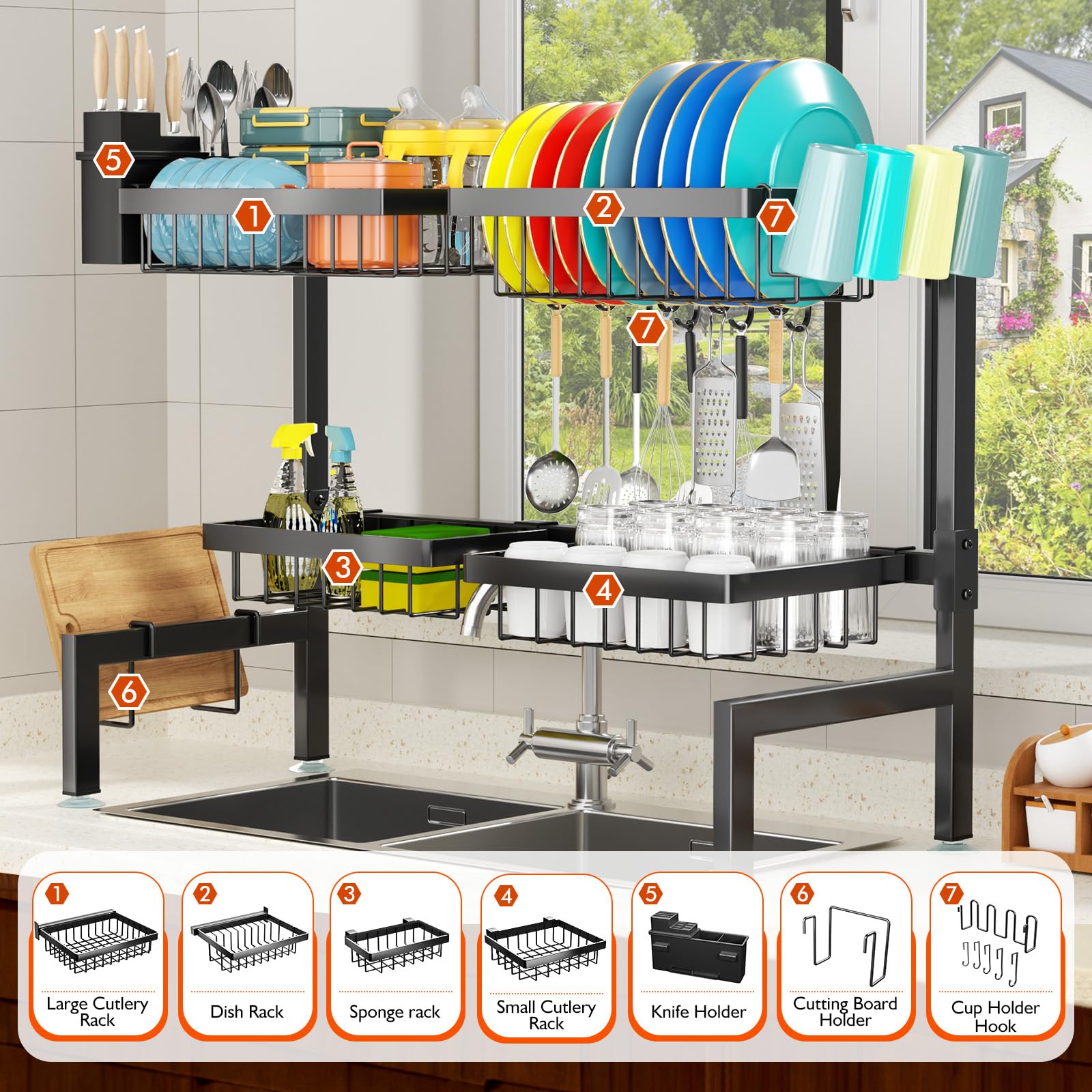 YKLSLH sturdy hard metal drying rack ready for daily use and drainage.