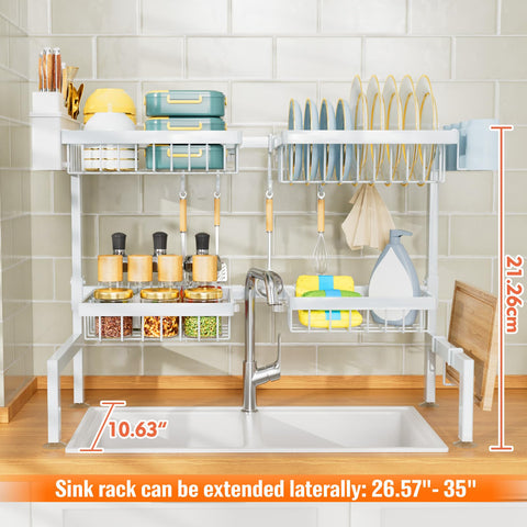 YKLSLH compact under-sink organization in white.