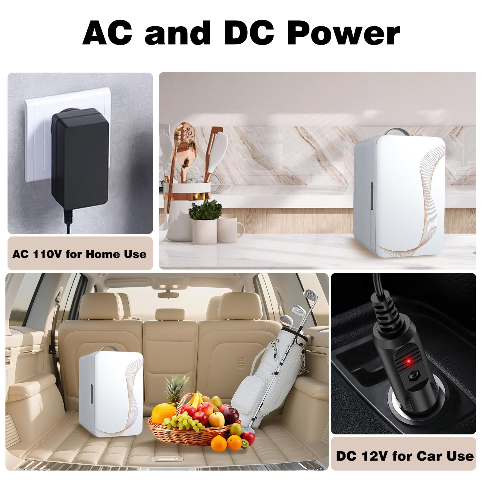 YLFU compact beauty organizer storing cosmetics neatly in a small fridge.