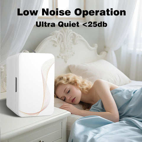 YLFU sleek and durable skincare fridge complements vanity spaces.