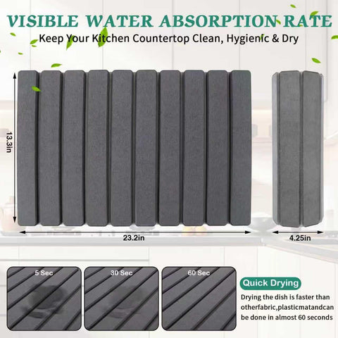 YLjindoia kitchen counter drying mat showing absorbent design